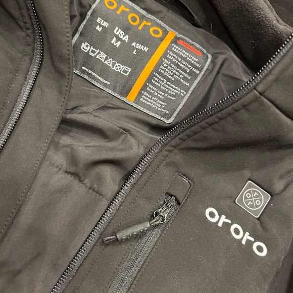 Black Heated Jacket Ororo New! - Picture 4 of 8